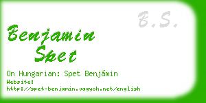 benjamin spet business card